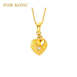 POH KONG Karya Anggun 916/22K Yellow Gold Anggun Manja Heart Pendant