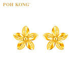 POH KONG Karya Anggun 916/22K Yellow Gold Bunga Melur Earrings