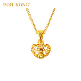 POH KONG Happy Love 916/22K Yellow Gold Endless Happiness Pendant