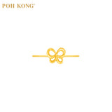 POH KONG 916/22K Yellow Gold Butterfly Minimalist Mini Ring