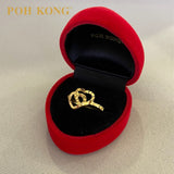 Cincin Hati Palang Emas Kuning POH KONG 916/22K