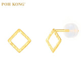 POH KONG 916/22K Kuning Emas Bentuk Persegi Earstuds