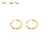 POH KONG 916/22K Yellow Gold Thin Hoop Earrings_20E0210YSS1