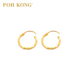 POH KONG 916/22K Yellow Gold Thin Hoop Earrings_20E0210YSS1