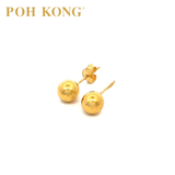 POH KONG 916/22K Yellow Gold Classic Round Shape Earrings_20E13410001