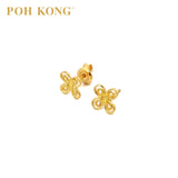 POH KONG 916/22K Happy Love Eternal Knot Studs Earrings