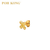 POH KONG 916/22K Happy Love Eternal Knot Studs Earrings