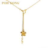 POH KONG 916/22K Yellow Gold Anggun Bunga Alamanda Y-Shaped Necklace