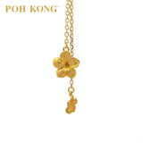 POH KONG 916/22K Yellow Gold Anggun Bunga Alamanda Y-Shaped Necklace