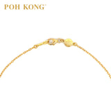 POH KONG 916/22K Yellow Gold Anggun Bunga Alamanda Y-Shaped Necklace