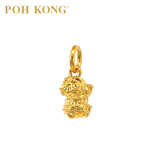 POH KONG 916/22K Yellow Gold Coin With Lion Pendant