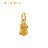 POH KONG 916/22K Yellow Gold Coin With Lion Pendant