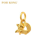 POH KONG 916/22K Yellow Gold Unicorn with Rainbow Pendant