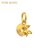 POH KONG 916/22K Yellow Gold Unicorn with Rainbow Pendant