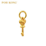 POH KONG 916/22K Yellow Gold Heart Shape Key Pendant