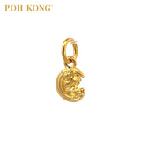 POH KONG 916/22K Yellow Gold Unicorn with Moon Pendant