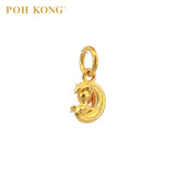 POH KONG 916/22K Yellow Gold Unicorn with Moon Pendant