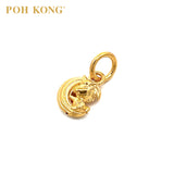 POH KONG 916/22K Yellow Gold Unicorn with Moon Pendant