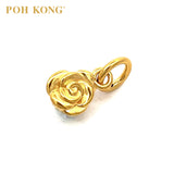 POH KONG 916/22K Yellow Gold Romantic Rose Pendant