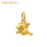 POH KONG 916/22K Yellow Gold Leaping Deer Pendant