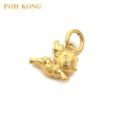 POH KONG 916/22K Yellow Gold Leaping Deer Pendant