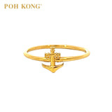 POH KONG 916/22K Gold Anchor Ring