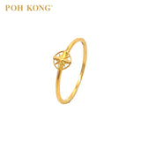 POH KONG 916/22K Gold Compass Ring