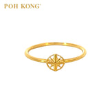 POH KONG 916/22K Gold Compass Ring