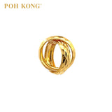 POH KONG 916/22K Yellow Gold Linked Ring Charm