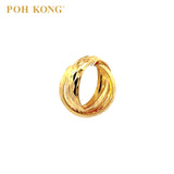 POH KONG 916/22K Yellow Gold Linked Ring Charm