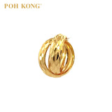 POH KONG 916/22K Yellow Gold Linked Ring Charm