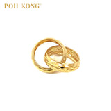 POH KONG 916/22K Yellow Gold Linked Ring Charm