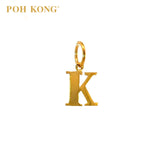 POH KONG 916/22K Gold Exquisite Alphabet Pendant K