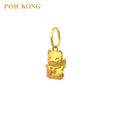 POH KONG 916/22K Yellow Gold Money Cat Pendant