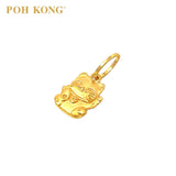 POH KONG 916/22K Yellow Gold Money Cat Pendant