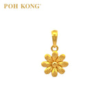 POH KONG 916/22K Yellow Gold Exquisite Flower Pendant