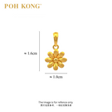 POH KONG 916/22K Yellow Gold Exquisite Flower Pendant