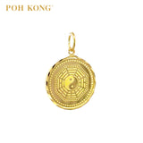 POH KONG 916/22K Yellow Gold Peace and Prosperity Trigram Pendant