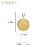 POH KONG 916/22K Yellow Gold Peace and Prosperity Trigram Pendant