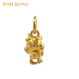 POH KONG 916/22K Yellow Gold Angel Unicorn in Love Pendant