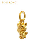 POH KONG 916/22K Yellow Gold Angel Unicorn in Love Pendant