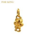 POH KONG 916/22K Yellow Gold Angel Unicorn in Love Pendant