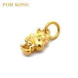 POH KONG 916/22K Yellow Gold Angel Unicorn in Love Pendant