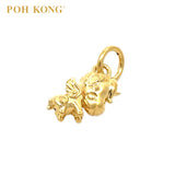 POH KONG 916/22K Yellow Gold Angel Unicorn Pendant