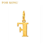 POH KONG 916/22K Gold Exquisite Alphabet Pendant F