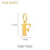 POH KONG 916/22K Gold Exquisite Alphabet Pendant F