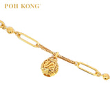 POH KONG 916/22K Yellow Gold Dragon Abacus Orb Bracelet