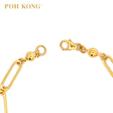 POH KONG 916/22K Yellow Gold Dragon Abacus Orb Bracelet