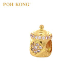 POH KONG 916/22K Yellow Gold Baby Bottle with Cubic Zirconia Pendant_pink