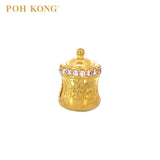 POH KONG 916/22K Yellow Gold Baby Bottle with Cubic Zirconia Pendant_pink